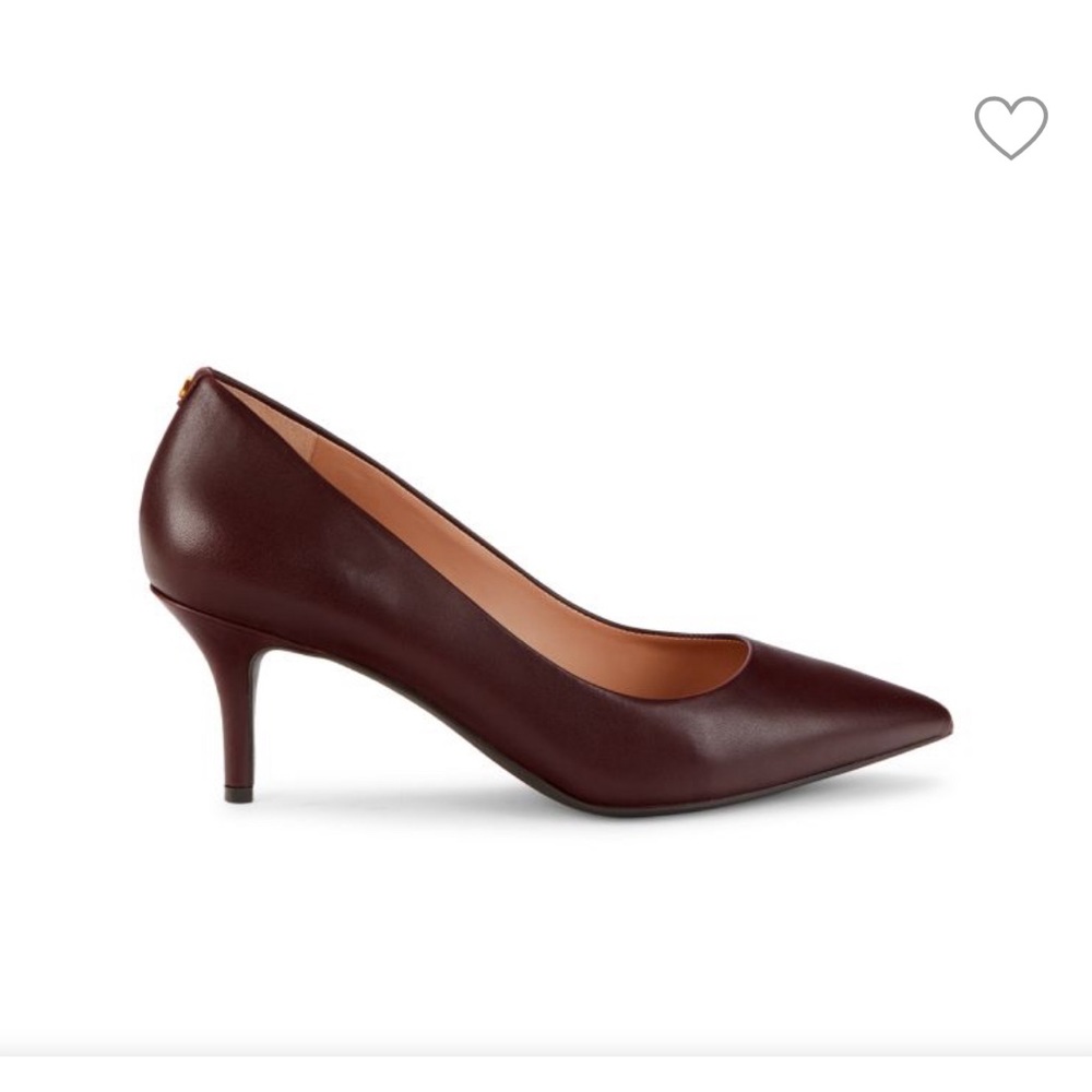Cole haan Gotto park point toe leather pump burgundy brown 8B W27895